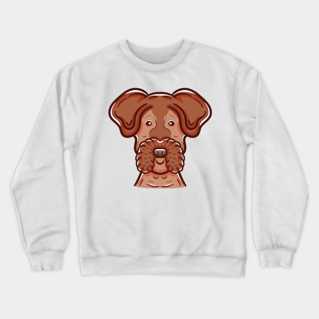 Airdale terrier dog Crewneck Sweatshirt by happymonday